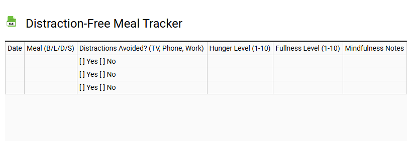 Distraction-Free Meal Tracker