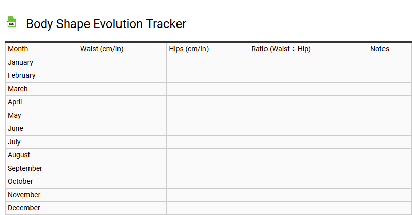 Body Shape Evolution Tracker