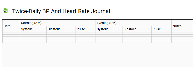 Twice-Daily BP and Heart Rate Journal