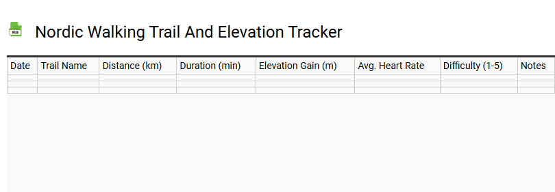 Nordic Walking Trail and Elevation Tracker