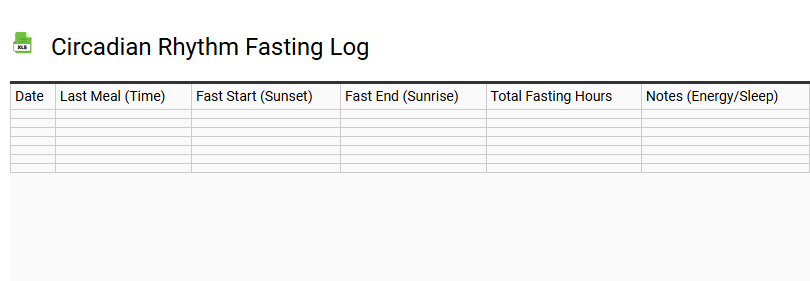Circadian Rhythm Fasting Log