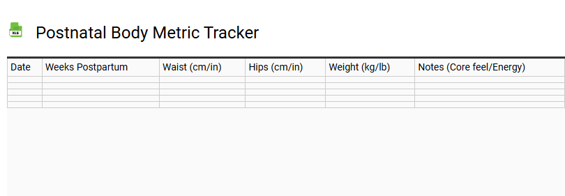 Postnatal Body Metric Tracker