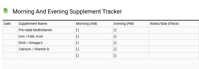 Morning and Evening Supplement Tracker