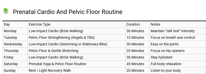 Prenatal Cardio and Pelvic Floor Routine