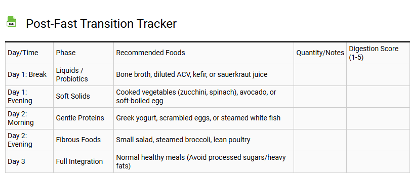 Post-Fast Transition Tracker