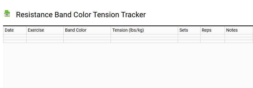 Resistance Band Color Tension Tracker