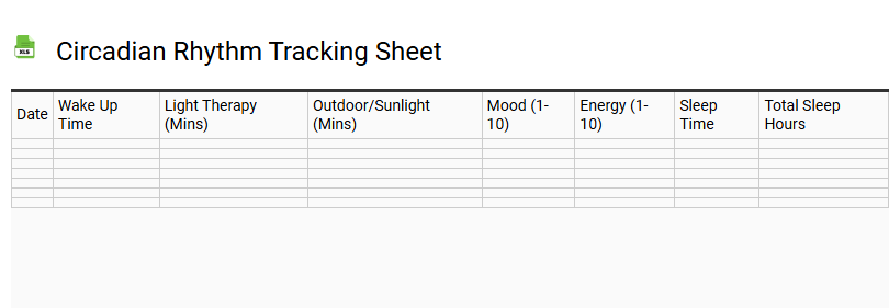 Circadian Rhythm Tracking Sheet