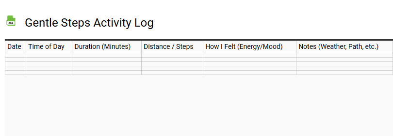 Gentle Steps Activity Log