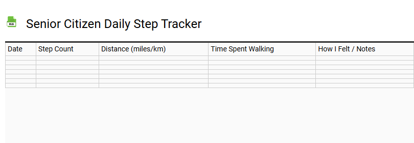 Senior Citizen Daily Step Tracker