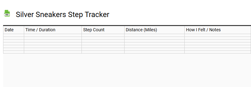 Silver Sneakers Step Tracker