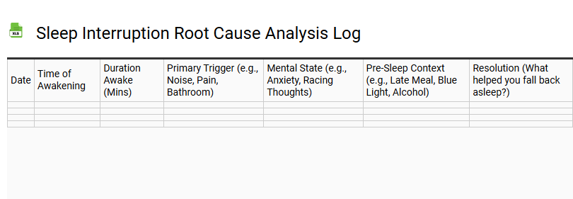 Sleep Interruption Root Cause Analysis Log