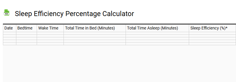 Sleep Efficiency Percentage Calculator