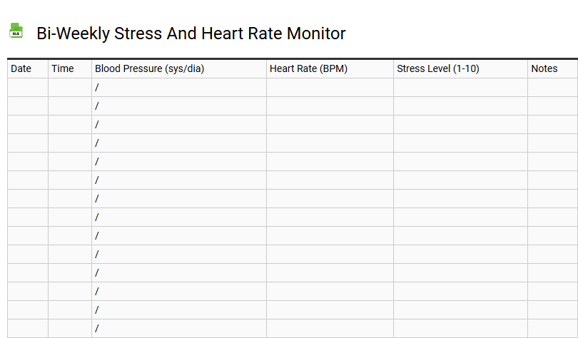 Bi-Weekly Stress and Heart Rate Monitor