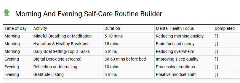 Morning and Evening Self-Care Routine Builder