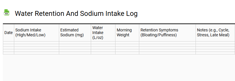 Water Retention and Sodium Intake Log