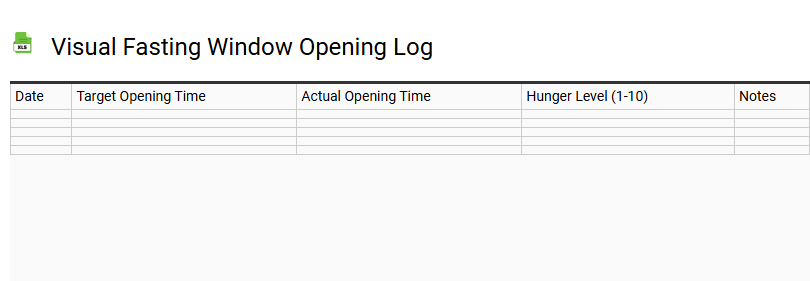 Visual Fasting Window Opening Log
