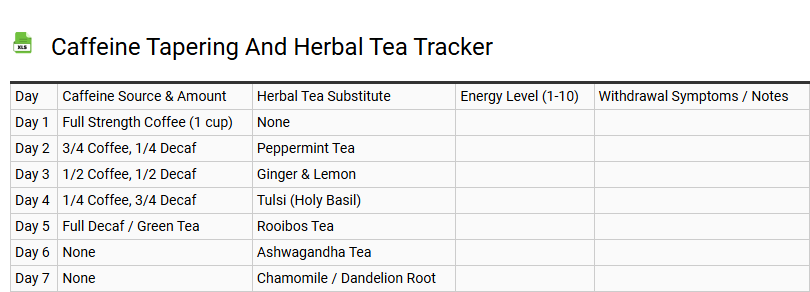 Caffeine Tapering and Herbal Tea Tracker