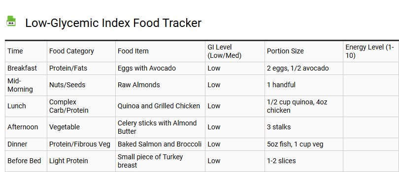 Low-Glycemic Index Food Tracker