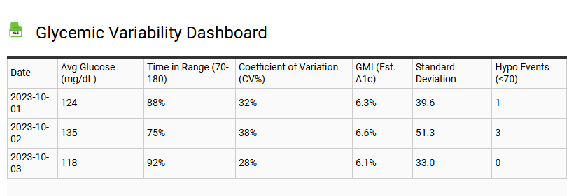 Glycemic Variability Dashboard