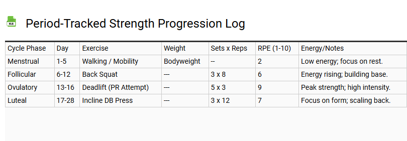 Period-Tracked Strength Progression Log
