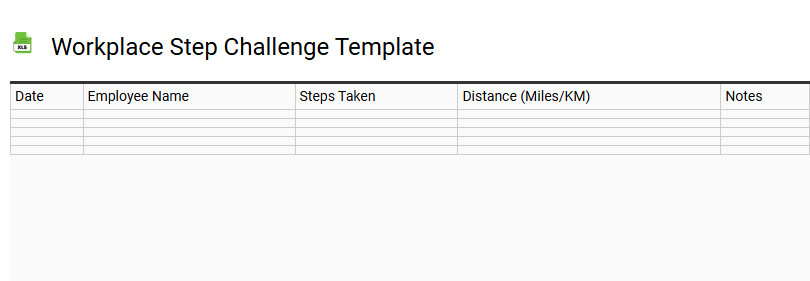 Workplace Step Challenge Template