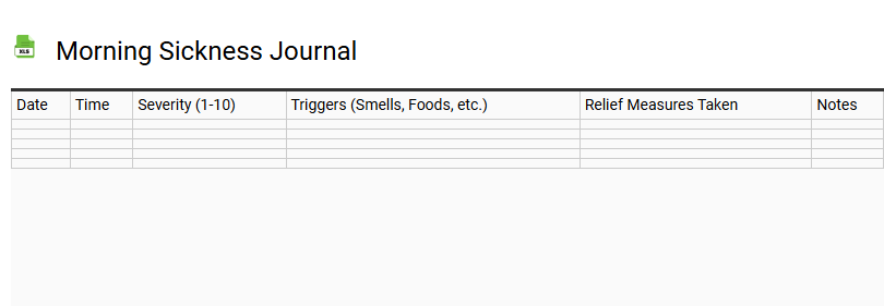 Morning Sickness Journal