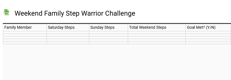 Weekend Family Step Warrior Challenge