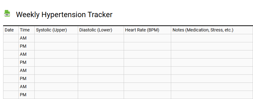 Weekly Hypertension Tracker