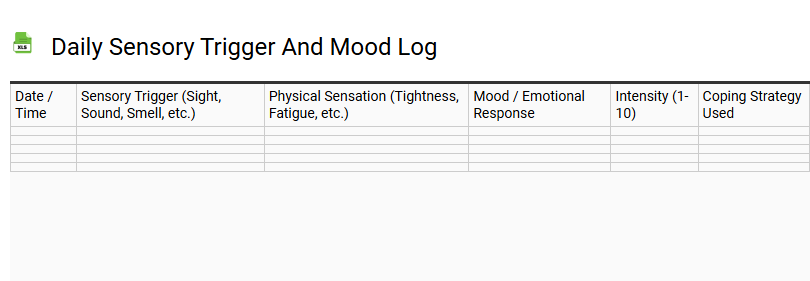 Daily Sensory Trigger and Mood Log