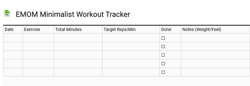 EMOM Minimalist Workout Tracker