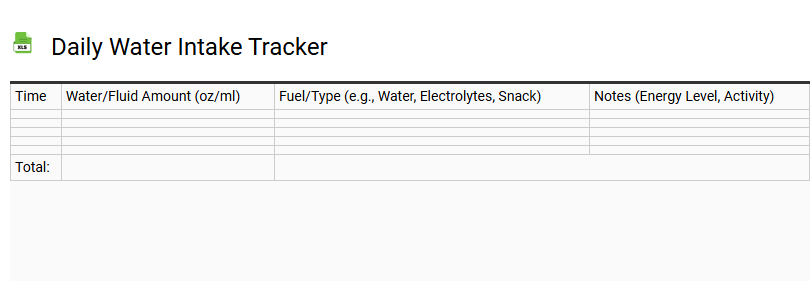 Daily Water Intake Tracker