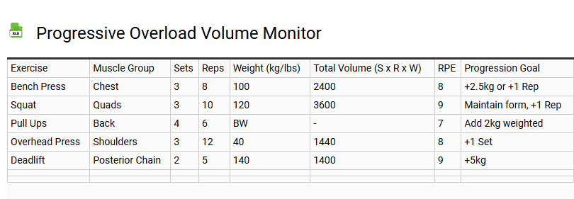 Progressive Overload Volume Monitor