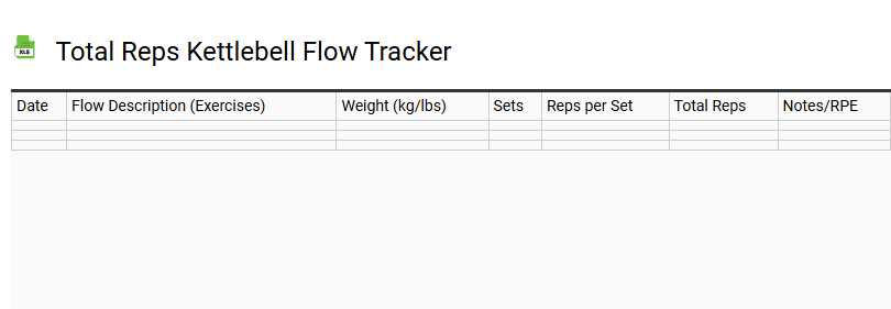 Total Reps Kettlebell Flow Tracker
