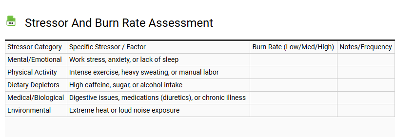 Stressor and Burn Rate Assessment