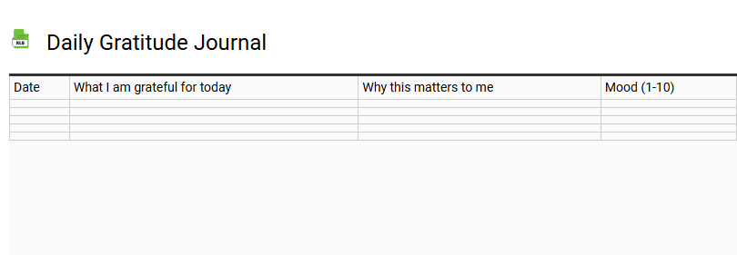 Daily Gratitude Journal