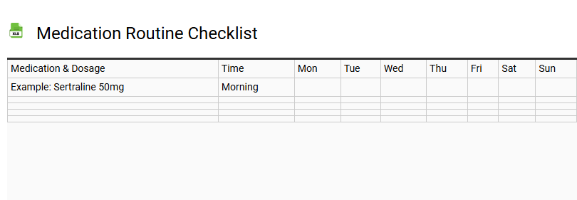 Medication Routine Checklist