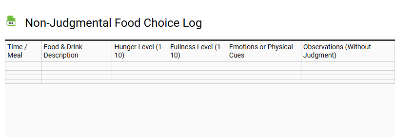 Non-Judgmental Food Choice Log