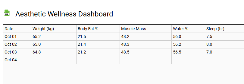 Aesthetic Wellness Dashboard