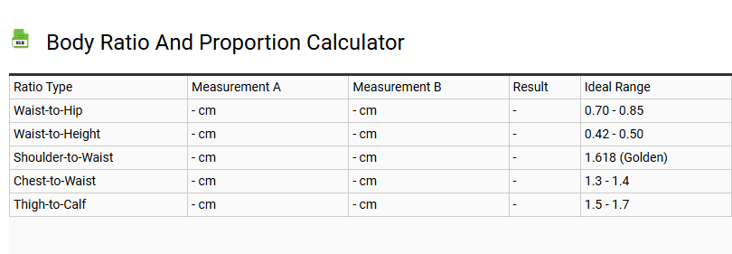 Body Ratio and Proportion Calculator