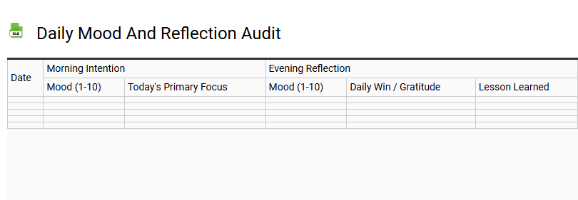 Daily Mood and Reflection Audit