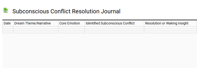 Subconscious Conflict Resolution Journal