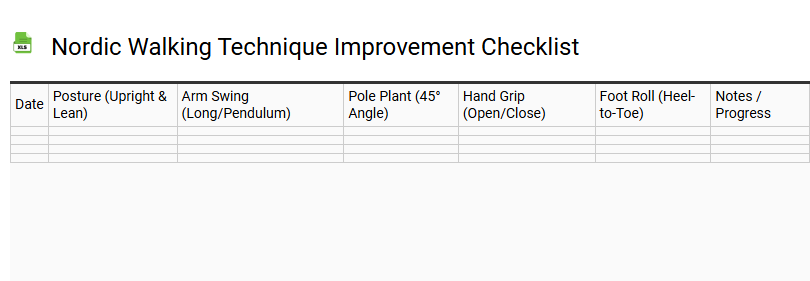 Nordic Walking Technique Improvement Checklist