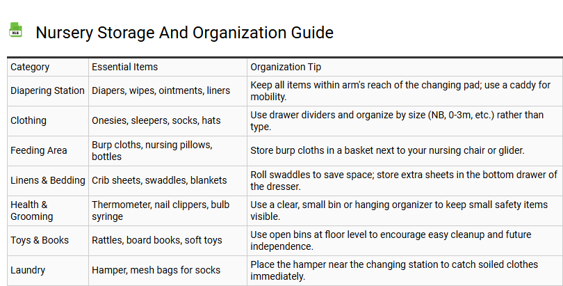 Nursery Storage and Organization Guide
