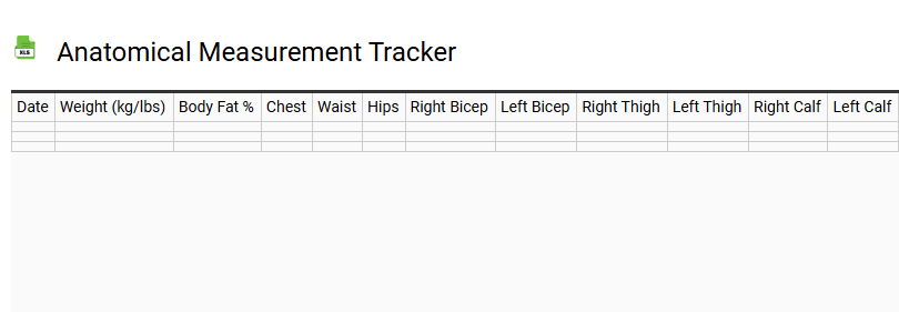 Anatomical Measurement Tracker