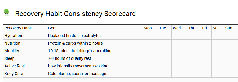 Recovery Habit Consistency Scorecard