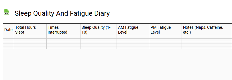 Sleep Quality and Fatigue Diary