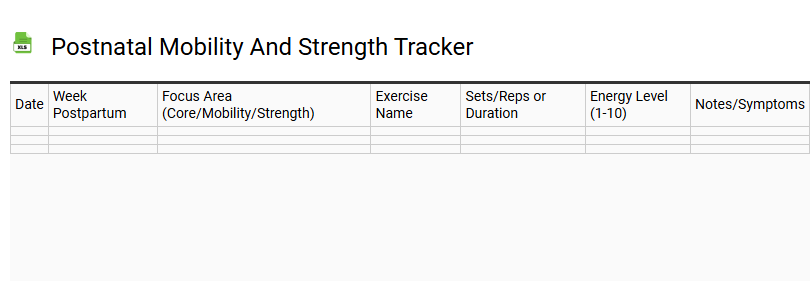 Postnatal Mobility and Strength Tracker