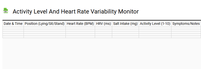 Activity Level and Heart Rate Variability Monitor