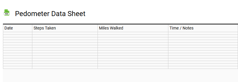 Pedometer Data Sheet