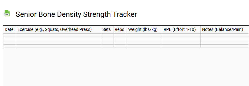 Senior Bone Density Strength Tracker
